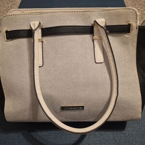 Liz Claiborne Black and Cream Satchel